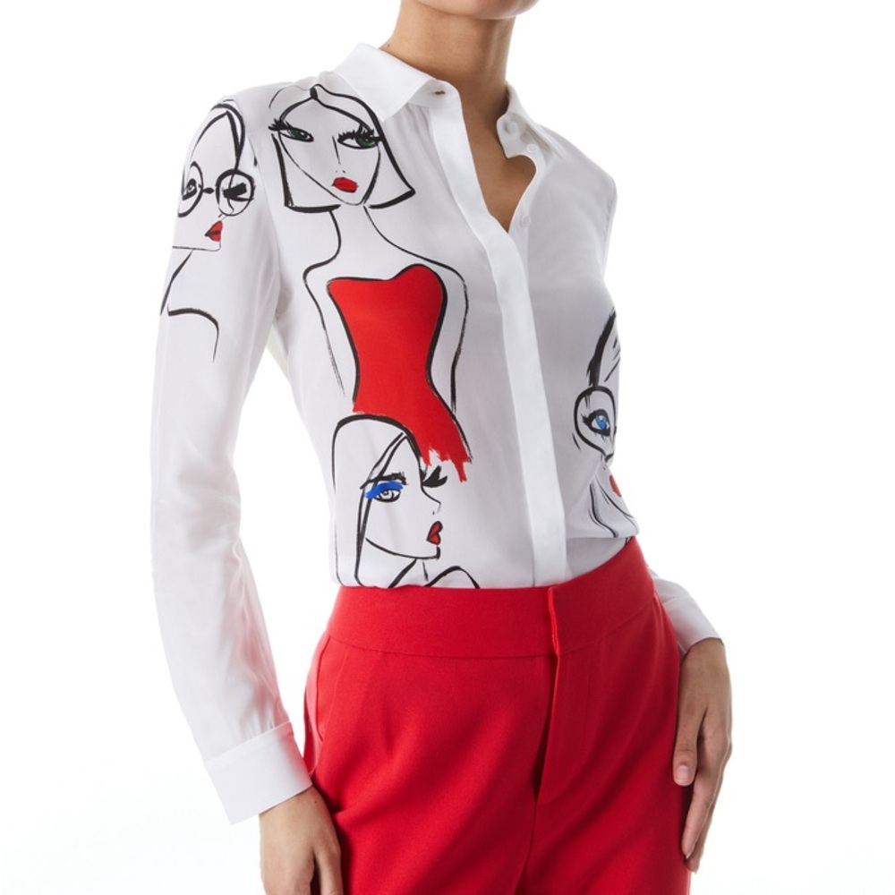 Alice + Olivia X Blair Willa Placket Top